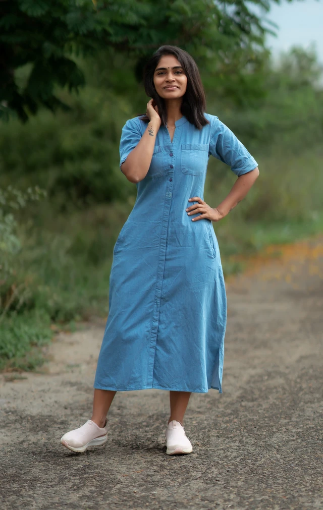 Denim Long Shirt Dress Denim Long Shirt Dress