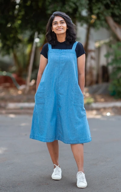 Denim Casual Midi
