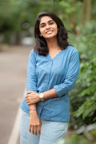 Denim Scalloped Shirt