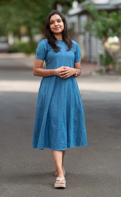 Denim Panel Midi