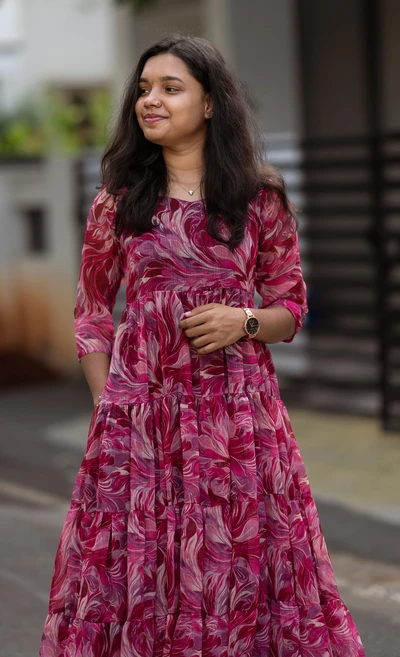 Cerise Chiffon Maxi