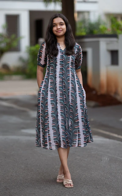 Willow Weave Chiffon Midi