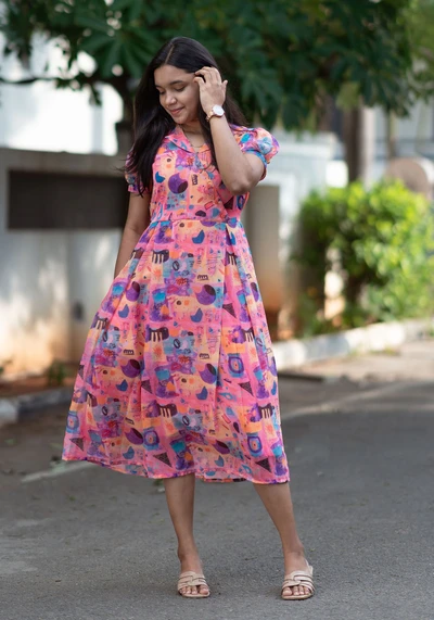 Confetti pop Chiffon Midi