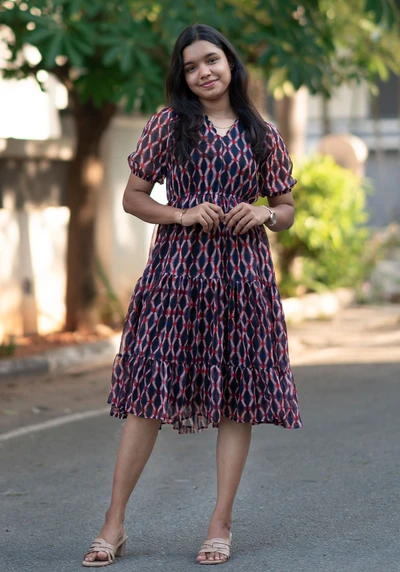 Smudge Chiffon Midi
