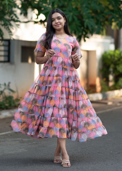 Rainbow Chiffon Maxi