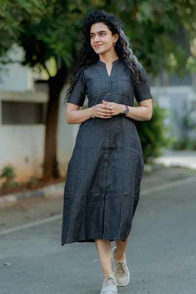 Black Denim Long shirt