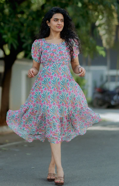 Liberty Floral Chiffon Midi