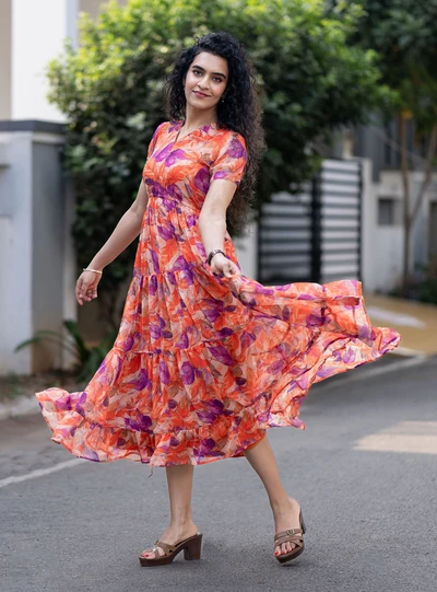 October Glow Chiffon Maxi