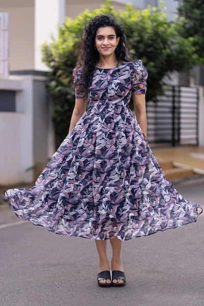 Smoky Sage Chiffon Maxi