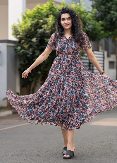 Butterfly Chiffon Maxi