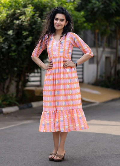 Coral Dusk Hakoba Midi