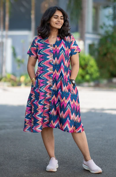 Coral Teal Hakoba Midi