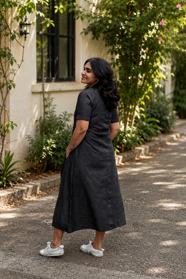 Black Denim Long shirt