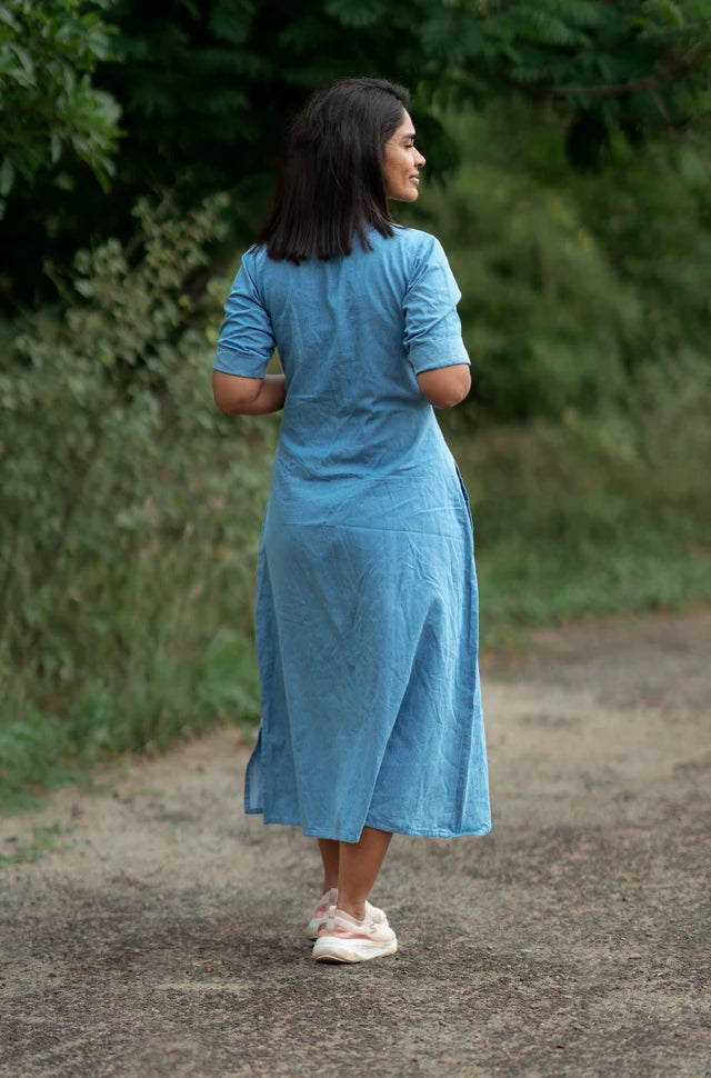 Denim Long Shirt Dress