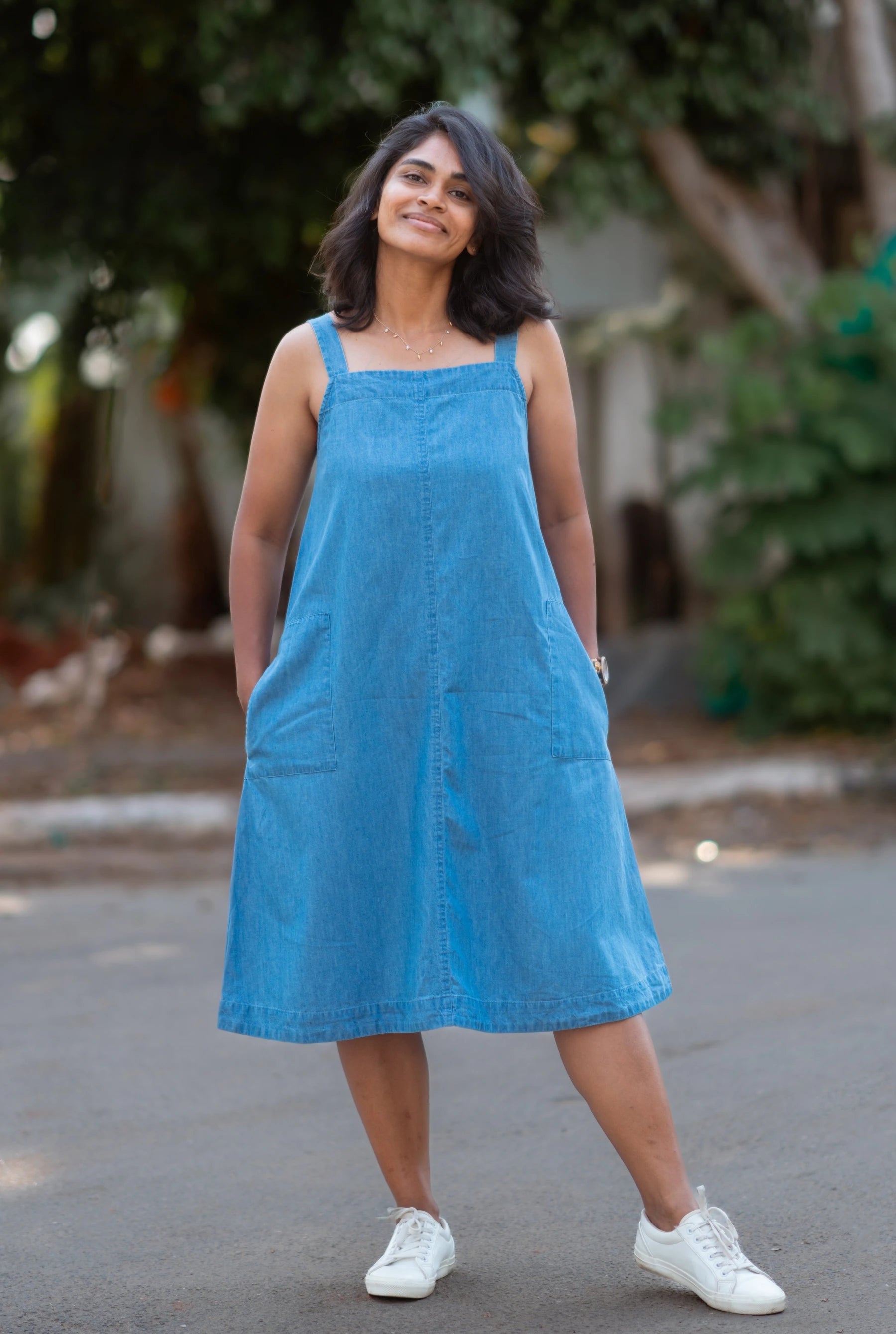Denim Casual Midi
