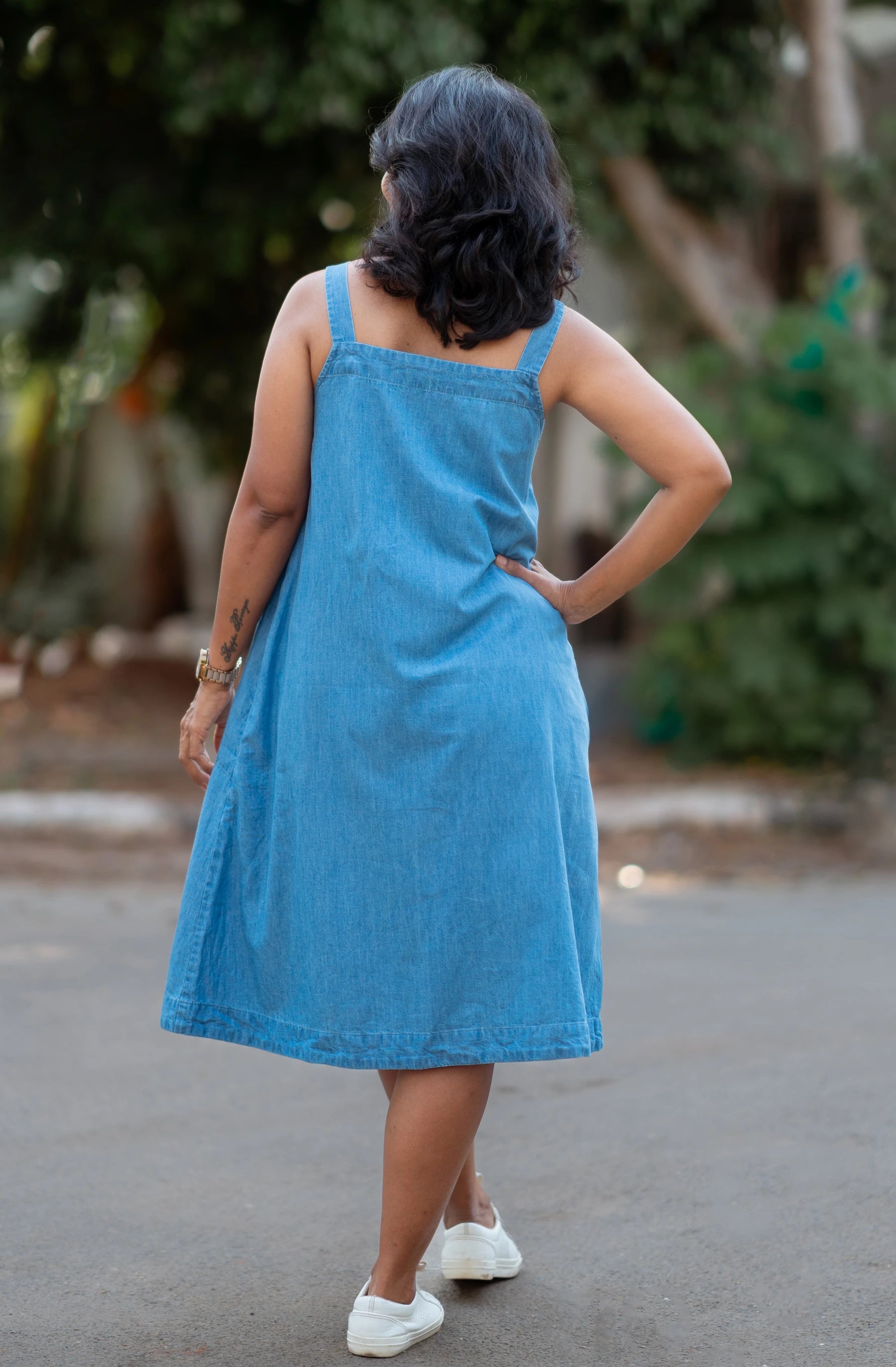 Denim Casual Midi