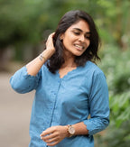 Denim Scalloped Shirt