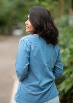 Denim Scalloped Shirt