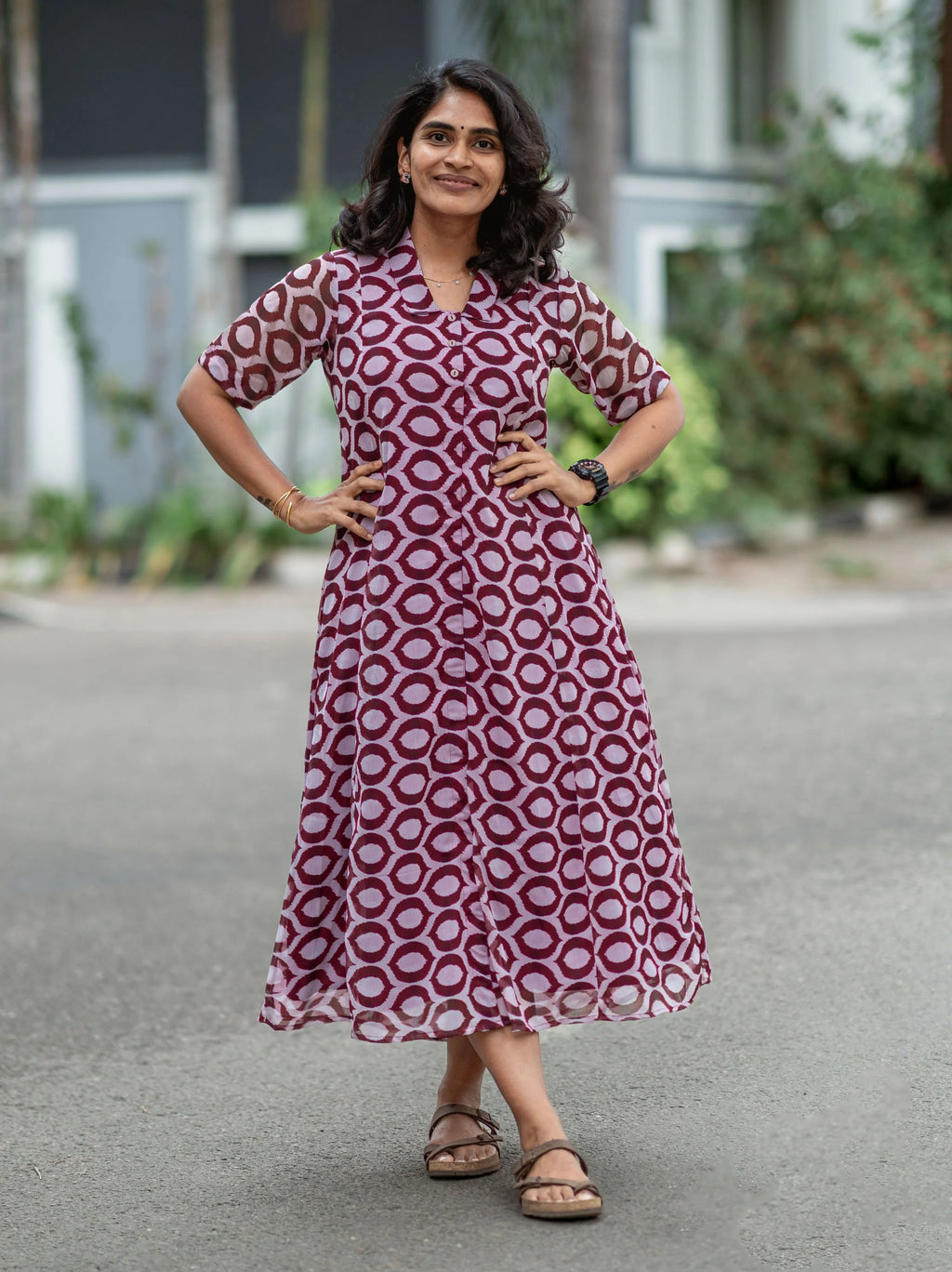 Cherry Pie Chiffon Midi