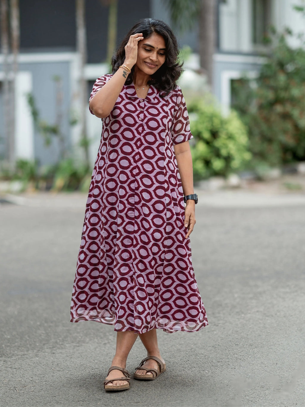 Cherry Pie Chiffon Midi