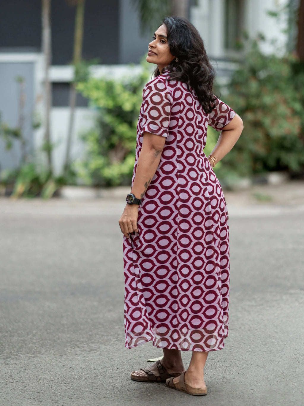 Cherry Pie Chiffon Midi