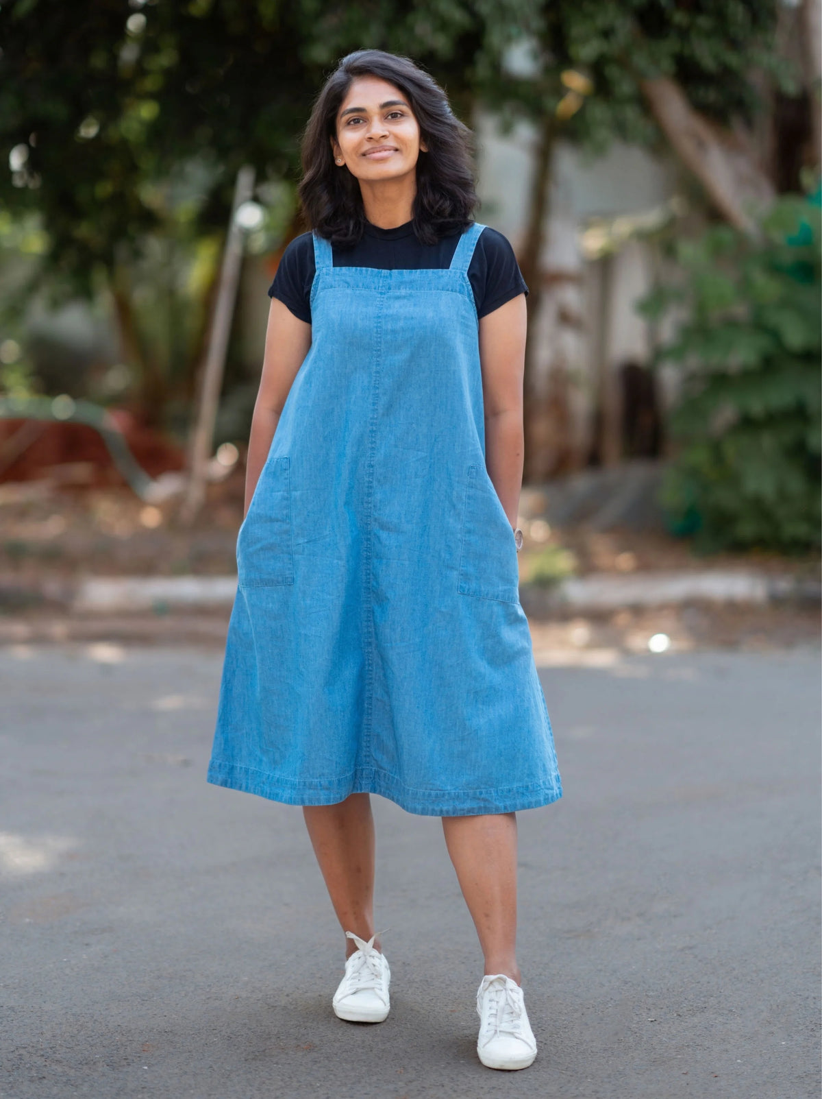 Denim Casual Midi