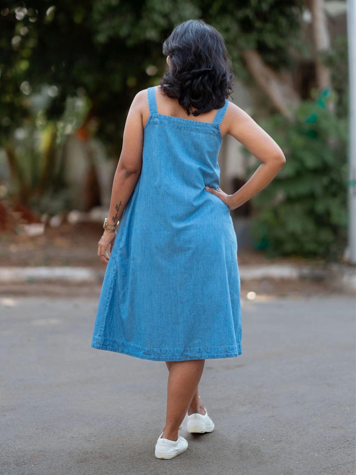Denim Casual Midi