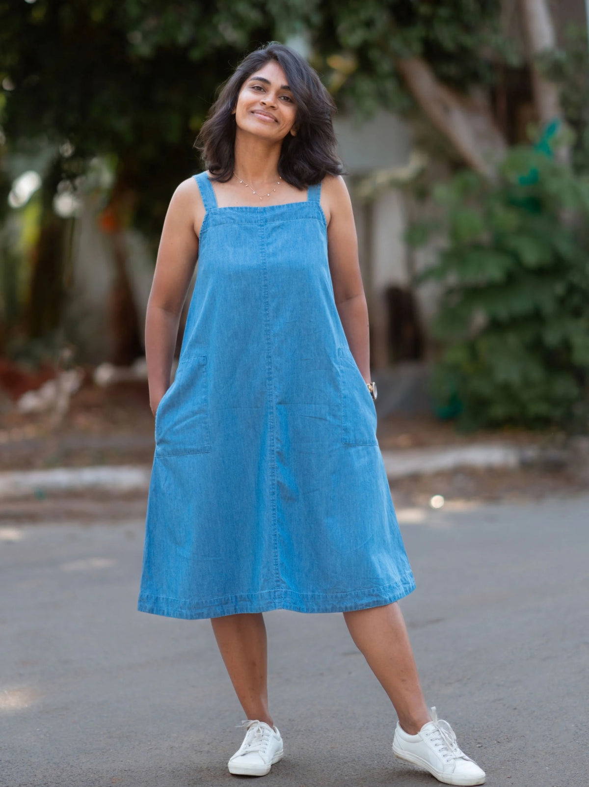 Denim Casual Midi