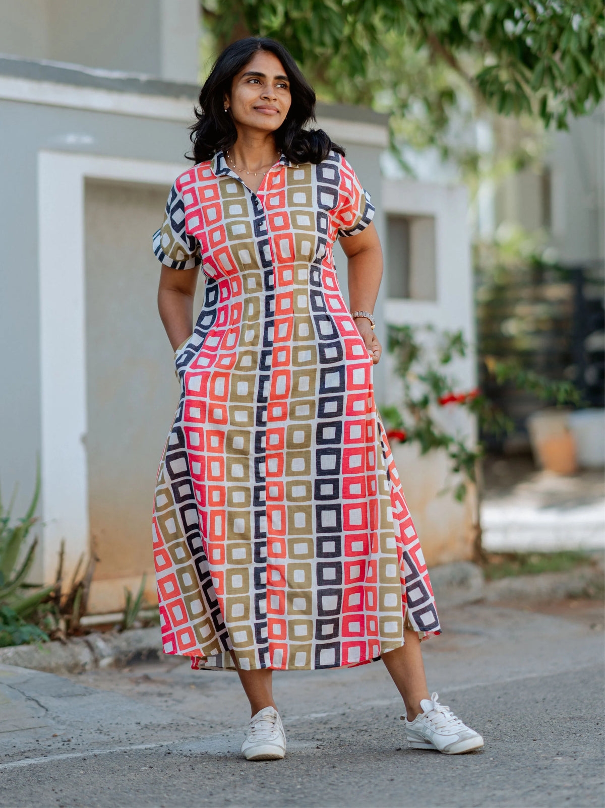 Casual Blocks Long Shirt