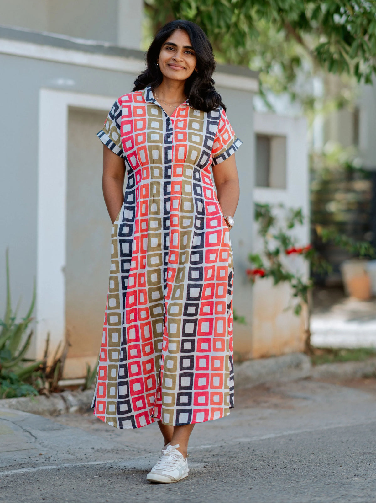Casual Blocks Long Shirt