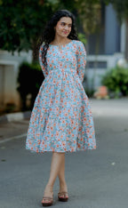 Teal Daisy Hakoba Midi