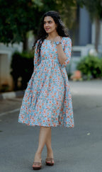 Teal Daisy Hakoba Midi