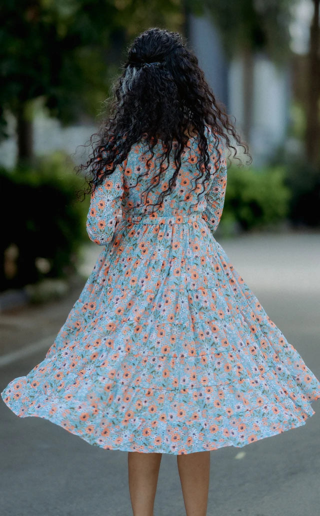 Teal Daisy Hakoba Midi