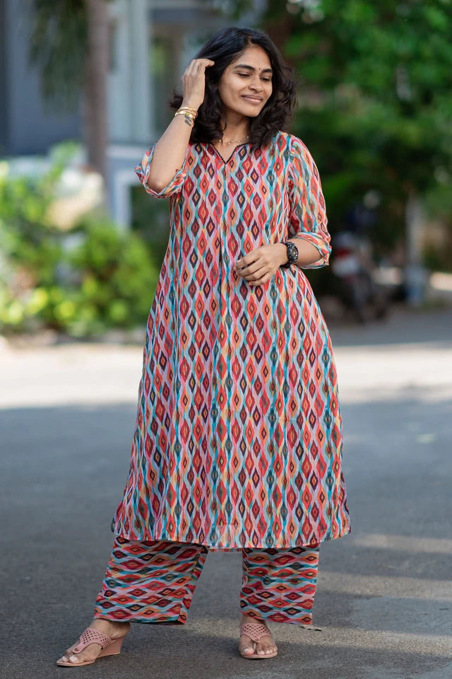 Varna A-Line Kurti with Pants Set