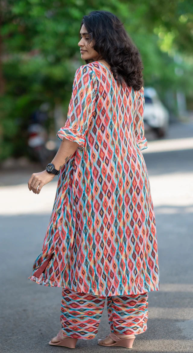 Varna A-Line Kurti with Pants Set