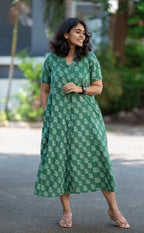 Boho Green Summer  Midi