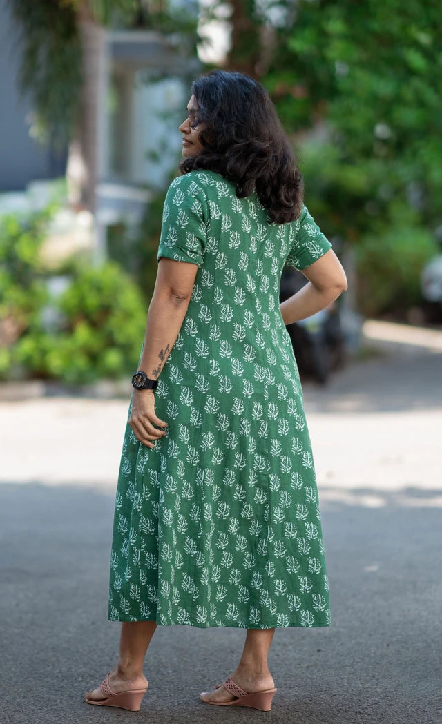 Boho Green Summer  Midi