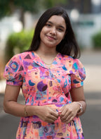 Confetti pop Chiffon Midi