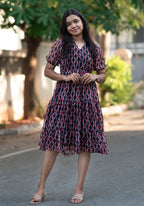 Smudge Chiffon Midi
