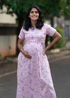 Pink Giraffee Printed Feeding & Maternity Premium Loungewear