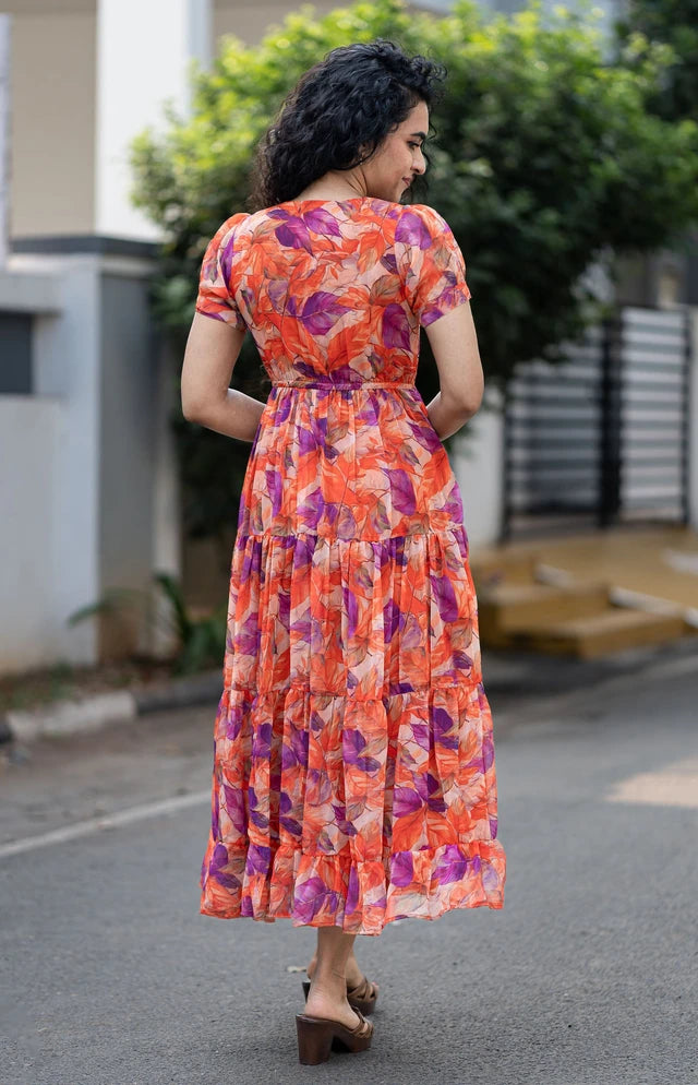 October Glow Chiffon Maxi