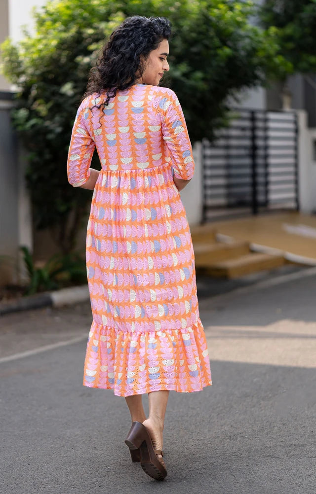 Coral Dusk Hakoba Midi