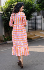 Coral Dusk Hakoba Midi
