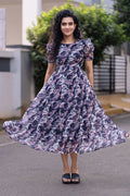 Smoky Sage Chiffon Maxi