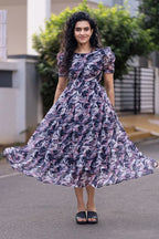 Smoky Sage Chiffon Maxi
