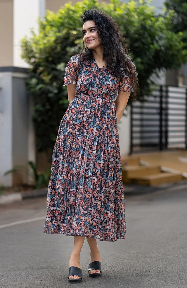 Butterfly Chiffon Maxi