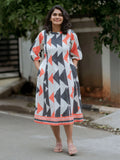 Geometric Print Flex Cotton Midi