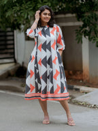 Geometric Print Flex Cotton Midi