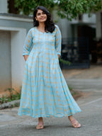 Glacier Bloom Panel Maxi