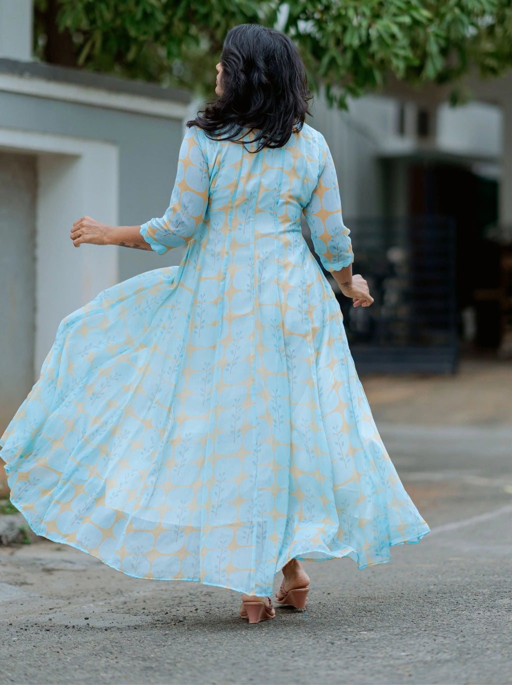 Glacier Bloom Panel Maxi